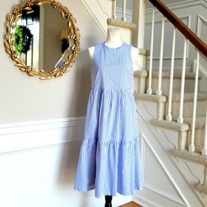 🆕️ J Crew Sleeveless dress cotton poplin blue